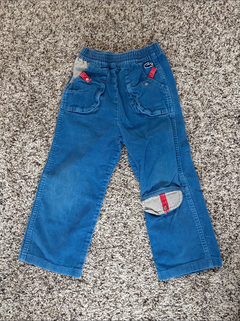 Lacoste Izod Blue Corduroy Kids Pants with Pocket Details